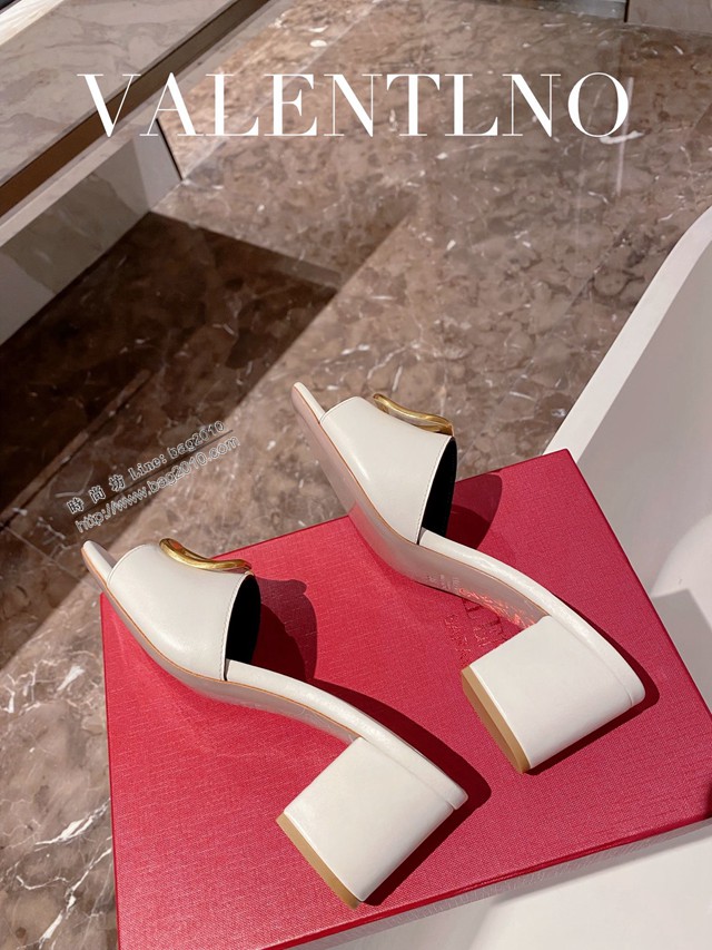 Valentino專櫃原版華倫天奴春夏新款女士拖鞋高跟涼拖鞋 dx2960